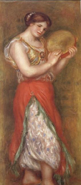 Pierre Renoir Dancing Girl with Tambourine oil painting picture